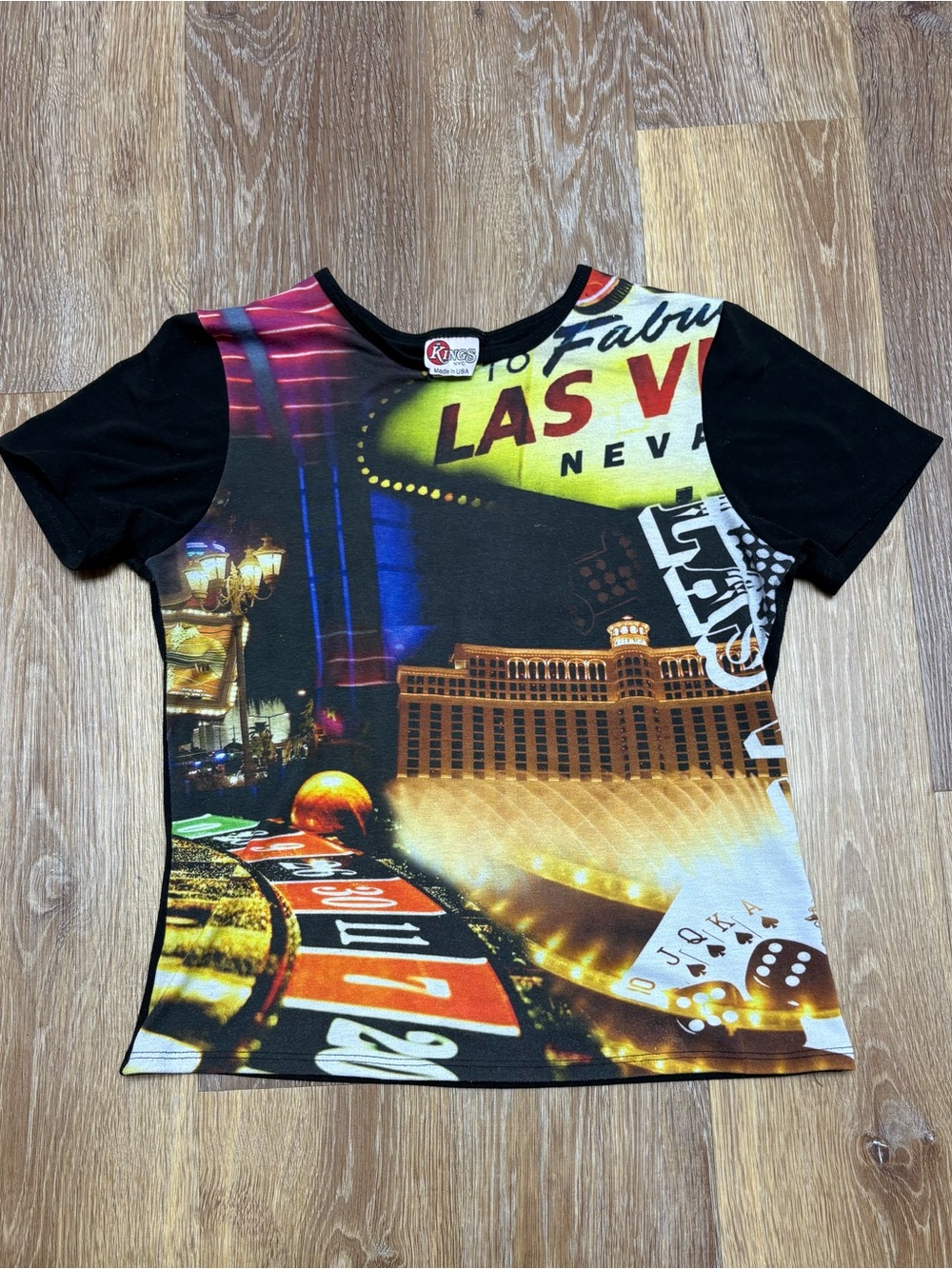 Women's Las Vegas Graphic Tee - Black Multi